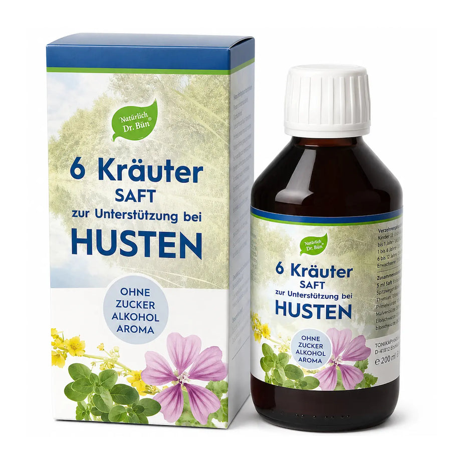 6-Kräuter Hustensaft Vegan – 200 ml